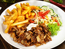 hähnchen gyros teller